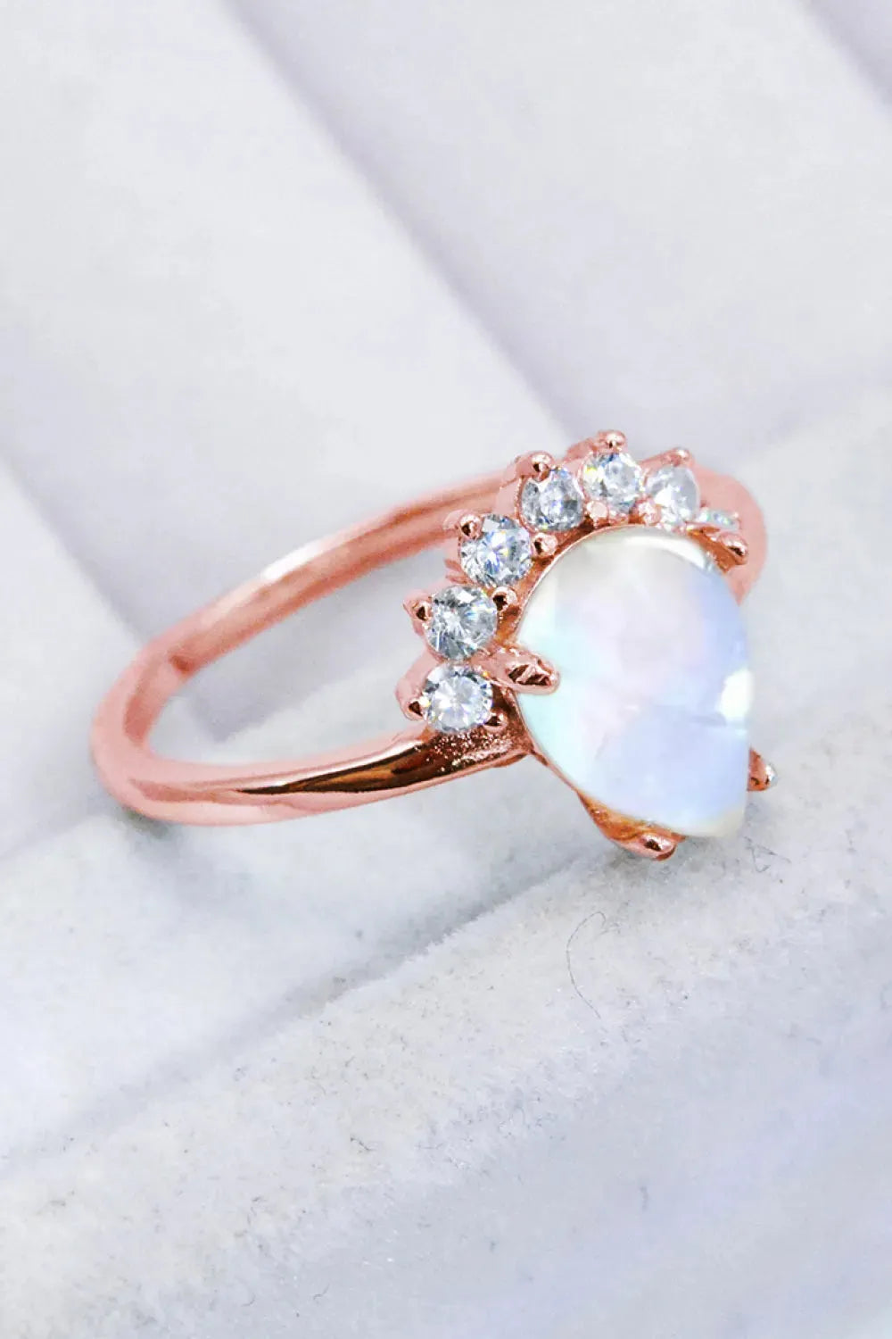 925 Sterling Silver Moonstone Ring Moonstone - Tophatter Daily Deals